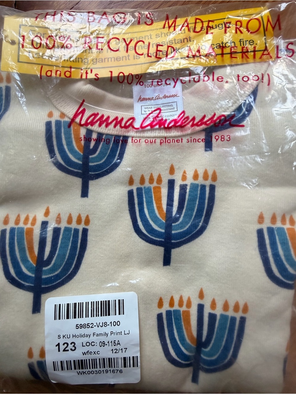 Hanna Andersson 4T PJs Hanukkah 🔥 Menorah NWT!!!